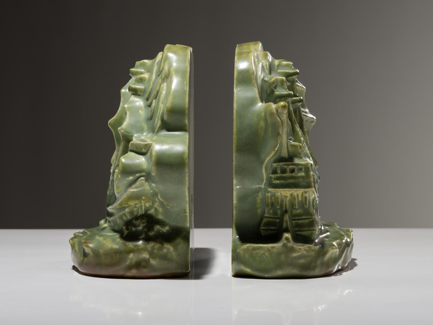 Pair of Galleon Bookends, 1926