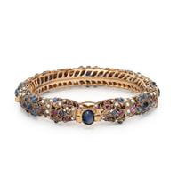 MUGHAL, SAPPHIRE, RUBY, AND SEED PEARL BRACELET