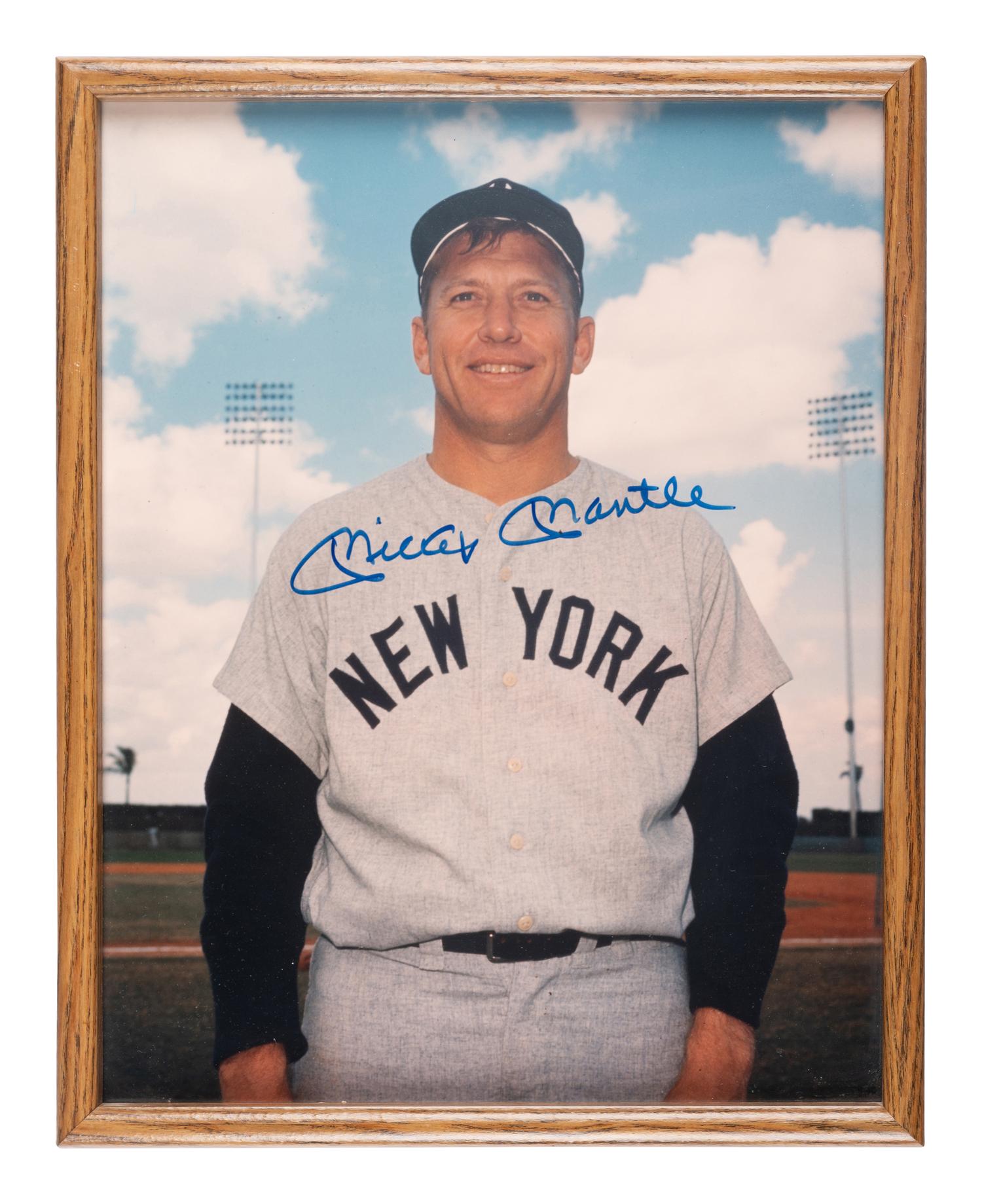 A Mickey Mantle Signed Autograph Photograph (Beckett Authentication Services Letter BAS Certified),