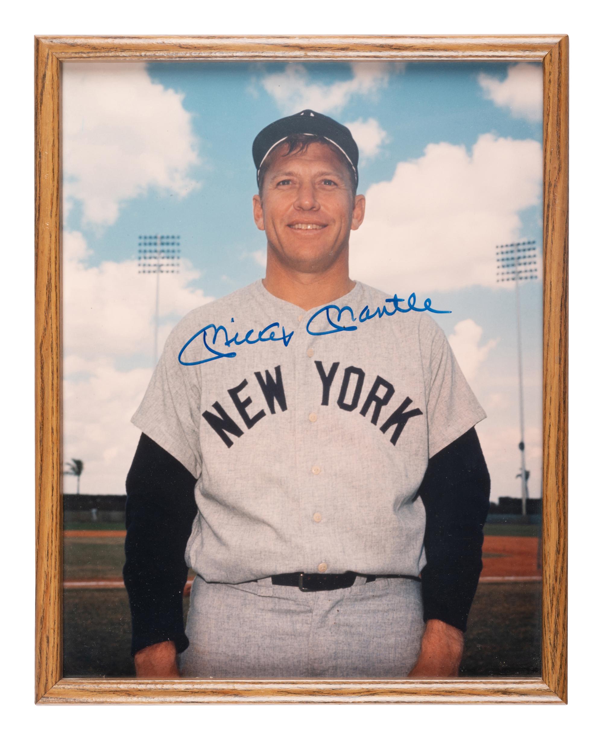 A Mickey Mantle Signed Autograph Photograph (Beckett Authentication Services Letter BAS Certified),