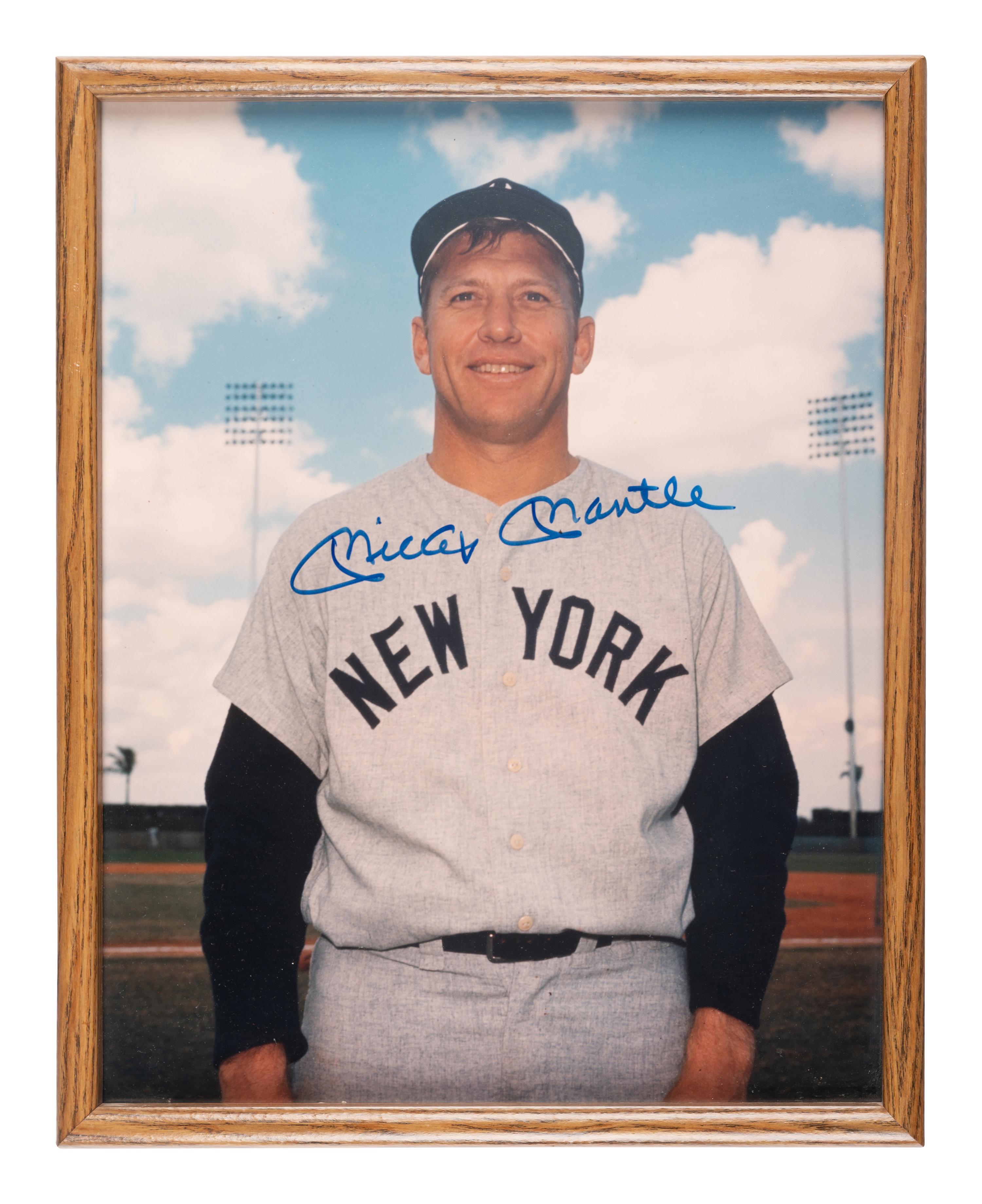 A Mickey Mantle Signed Autograph Photograph (Beckett Authentication Services Letter BAS Certified),
