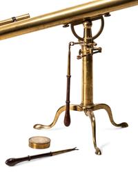An English Lacquered Brass 3-Inch Table Telescope