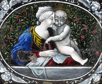 A Limoges Painted Enamel Plaque
