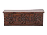 A Carved Oak Table Casket