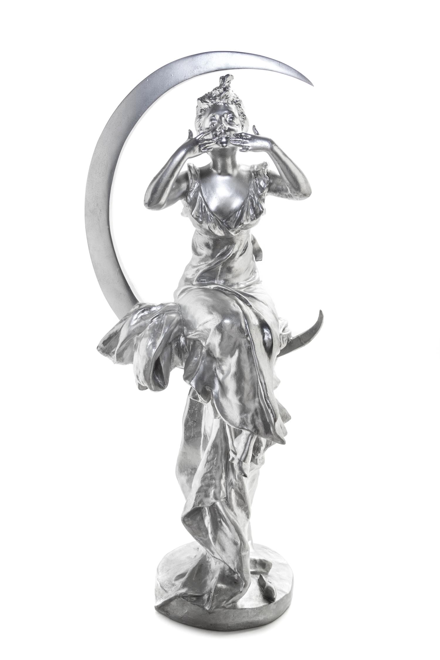A Continental Silver Painted Cast Metal Figure Height 27 inches. — 20TH CENTURY