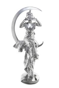 A Continental Silver Painted Cast Metal Figure Height 27 inches. — 20TH CENTURY