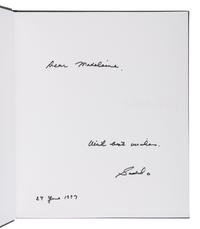 BOSNIA AND HERZEGOVINA [UNITED NATIONS]. An Open Window on Sarajevo a Look into How UNHCR's Plastic Sheeting Touched the Lives of the People of the Bosnian Capital . [1997]. FIRST EDITION. GIFT INSCRIPTION TO SECRETARY ALBRIGHT.