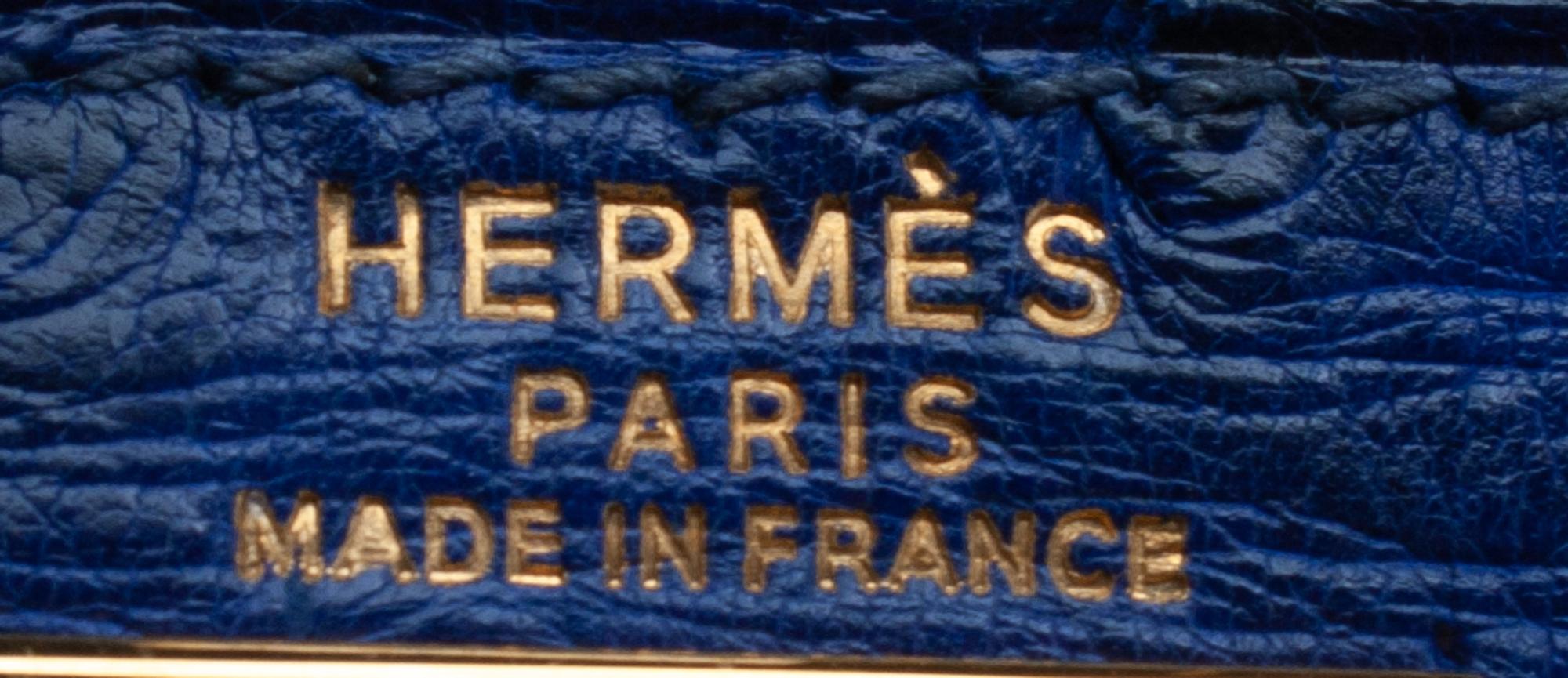 Hermès Navy Ostrich Kelly Bag, 1993