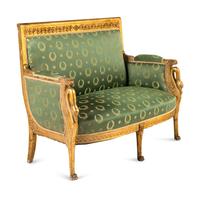 An Empire Style Giltwood Settee