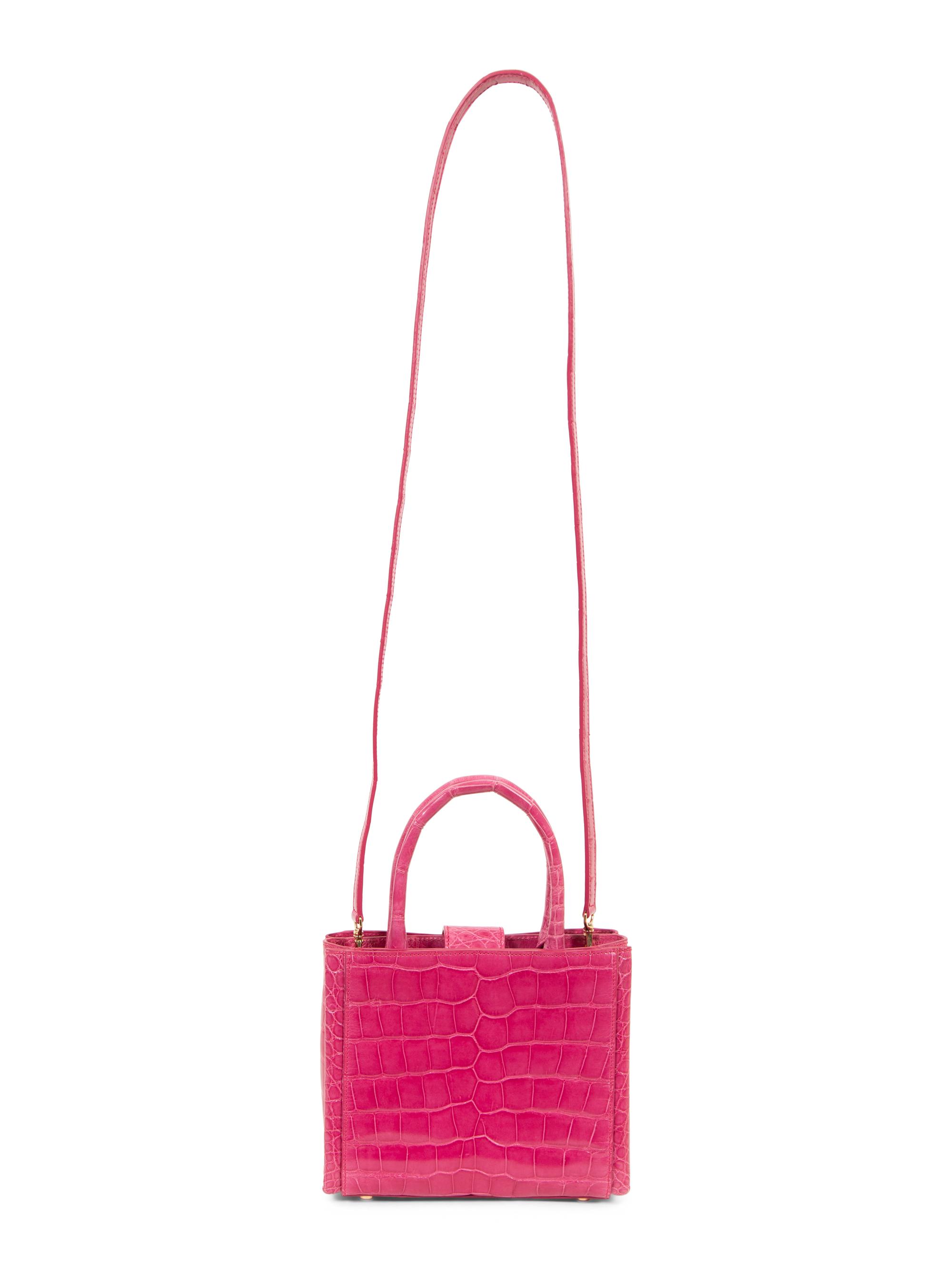Jada Loveless Bright Pink Alligator Mini Tote