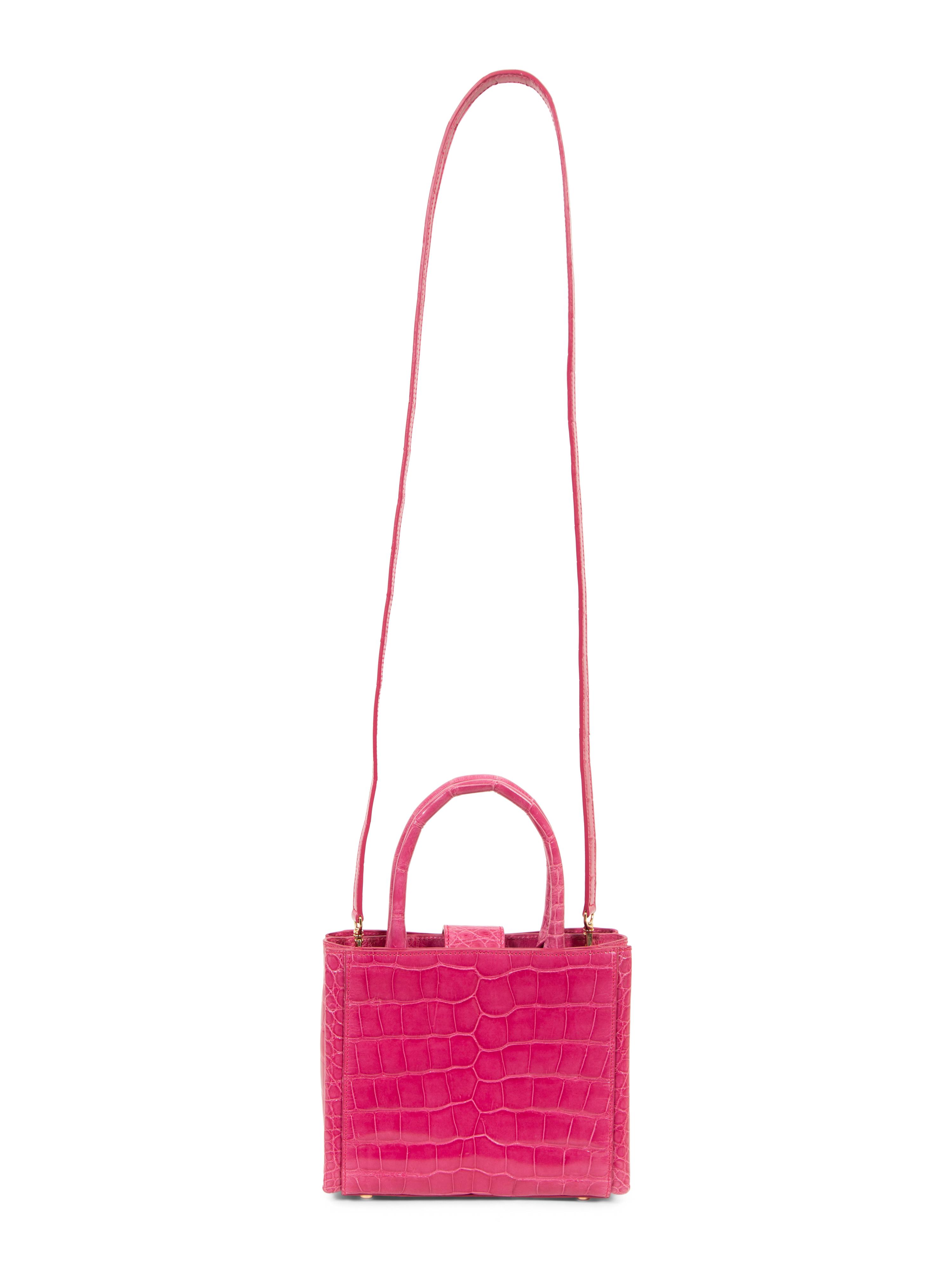 Jada Loveless Bright Pink Alligator Mini Tote
