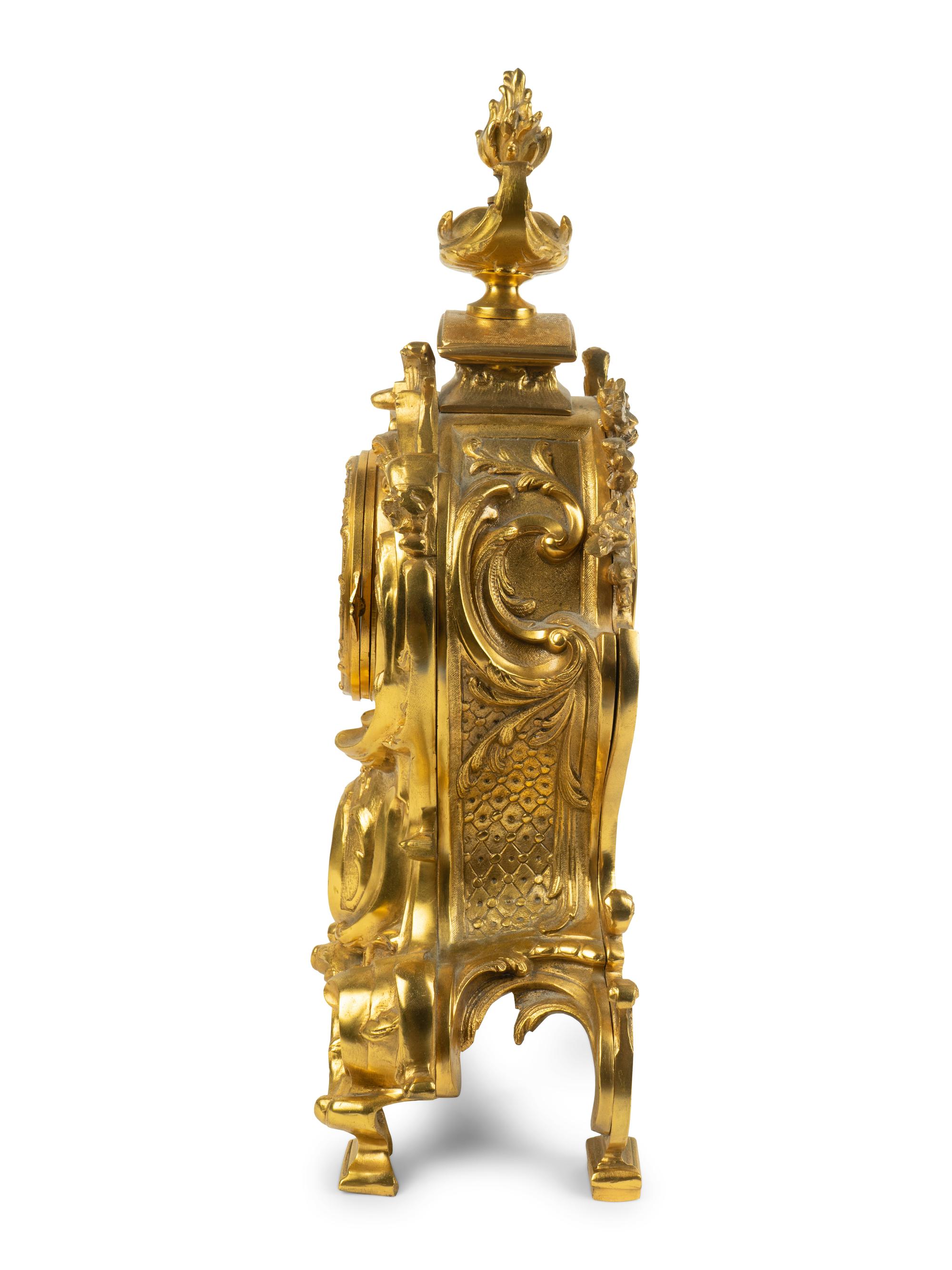 A Louis XV Style Gilt Bronze Bracket Clock — 20TH CENTURY