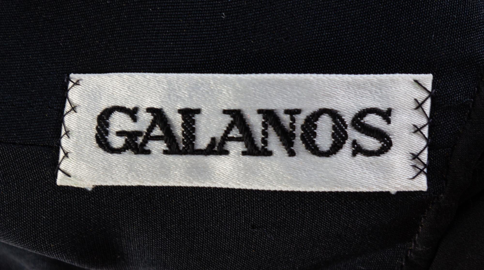 A Galanos Black Evening Dress, No size.