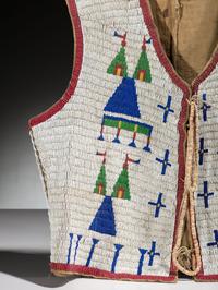 Sioux Child's Beaded Hide Vest