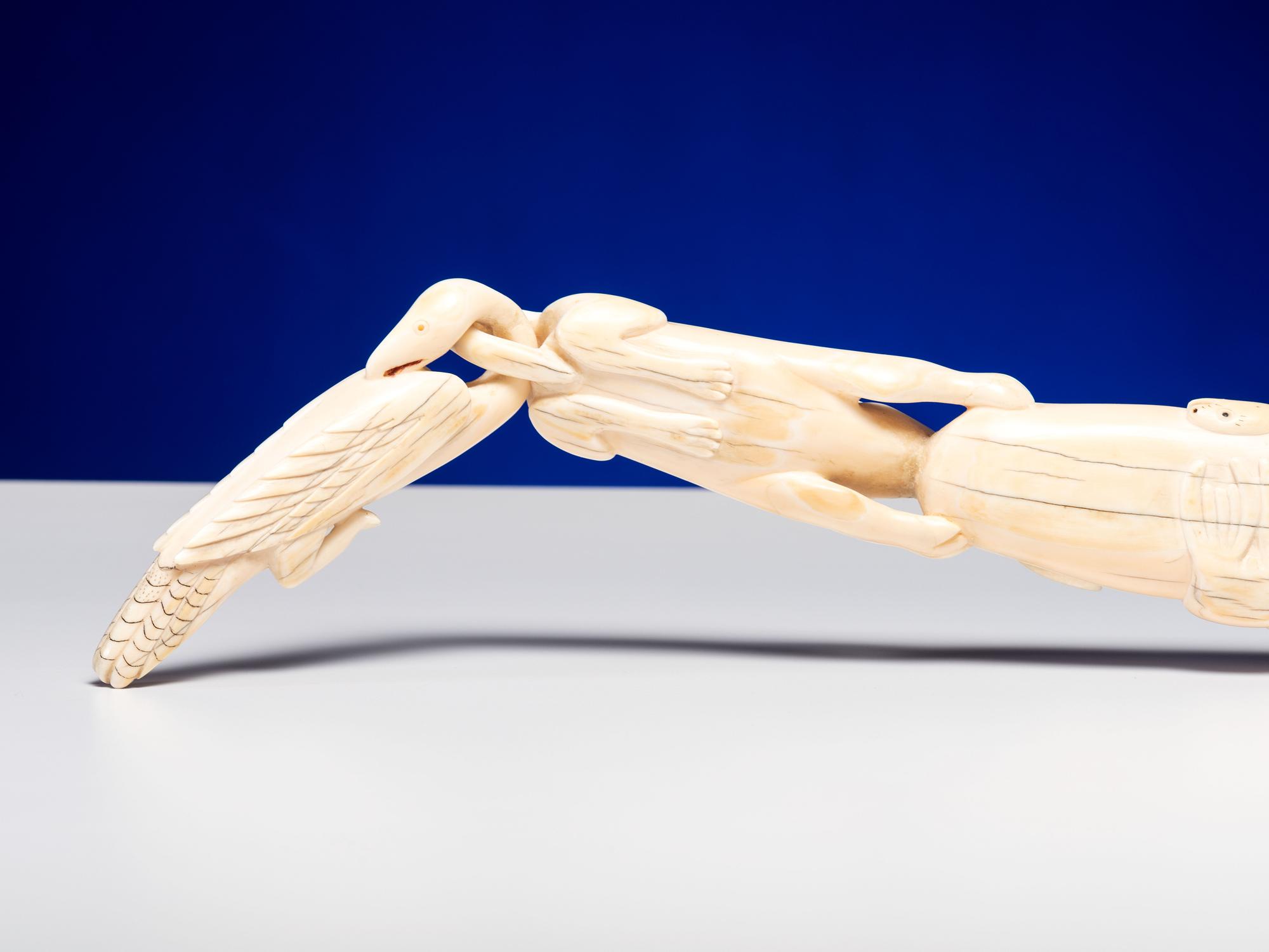 Nunivak Island Carved Cribbage Board