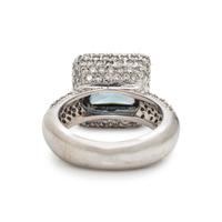 TOPAZ AND DIAMOND RING