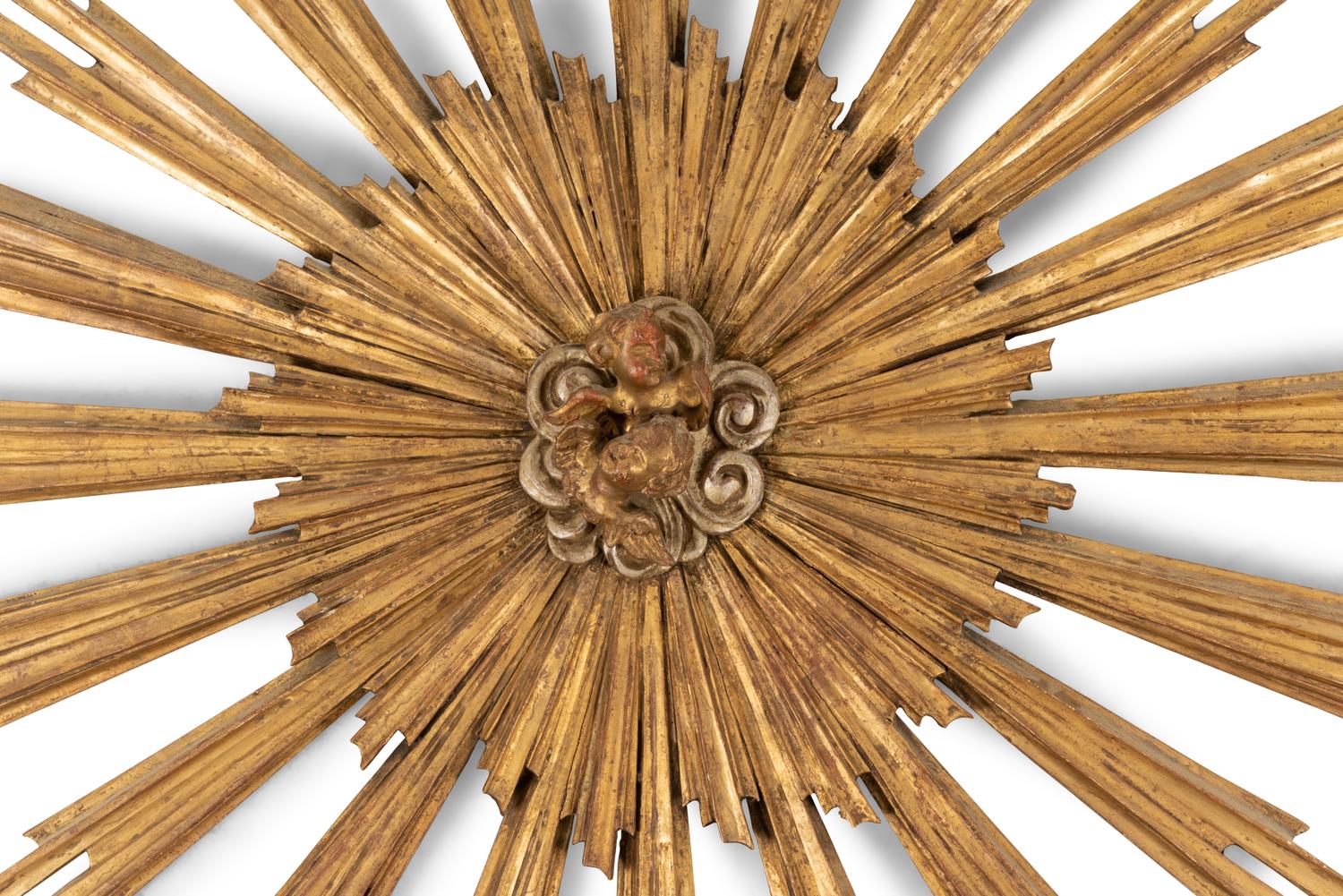 An Italian Giltwood Sunburst Ornament