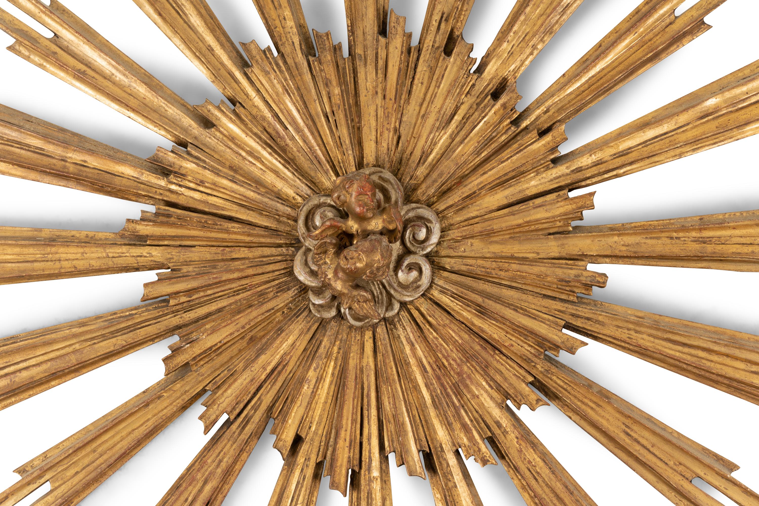 An Italian Giltwood Sunburst Ornament