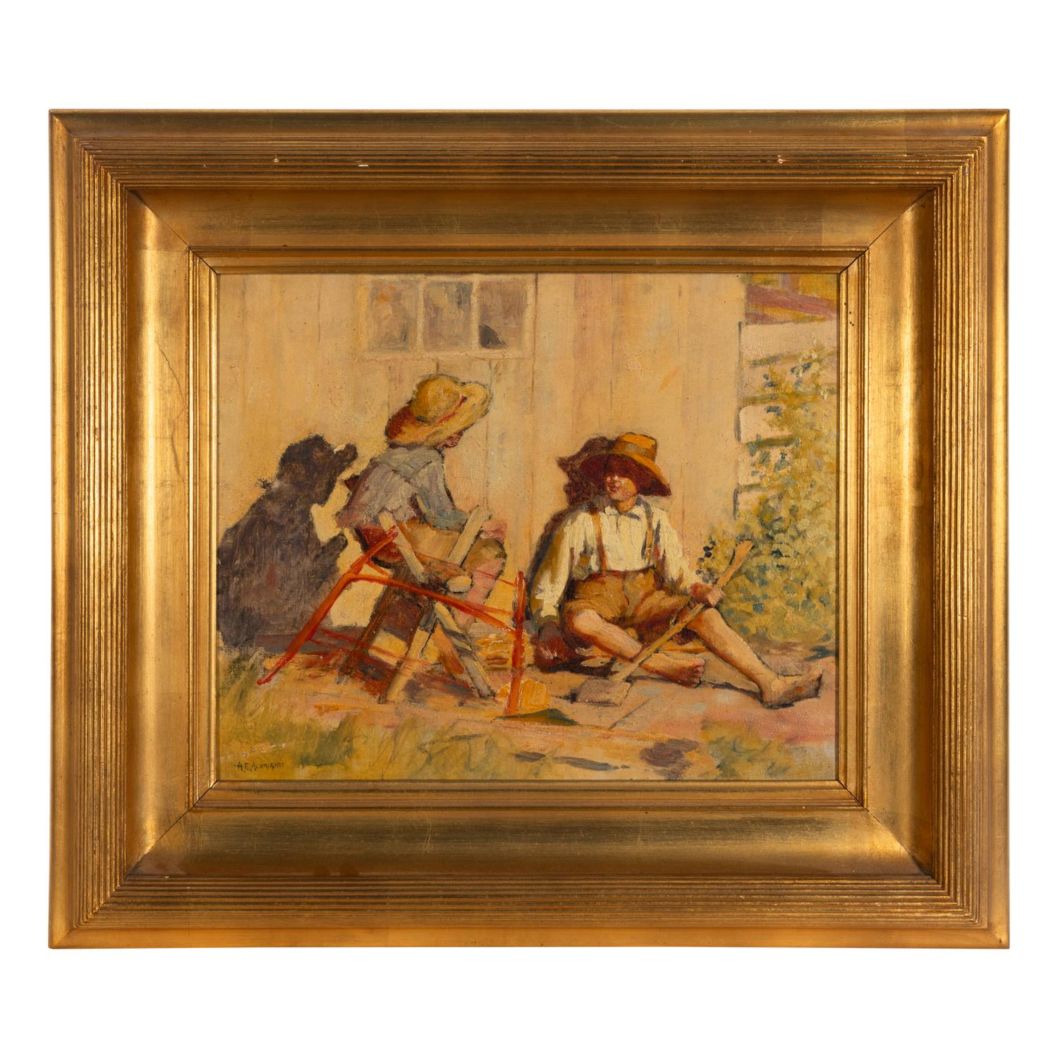 Adam Emory Albright (American, 1862–1957) — The Young Wood Cutters