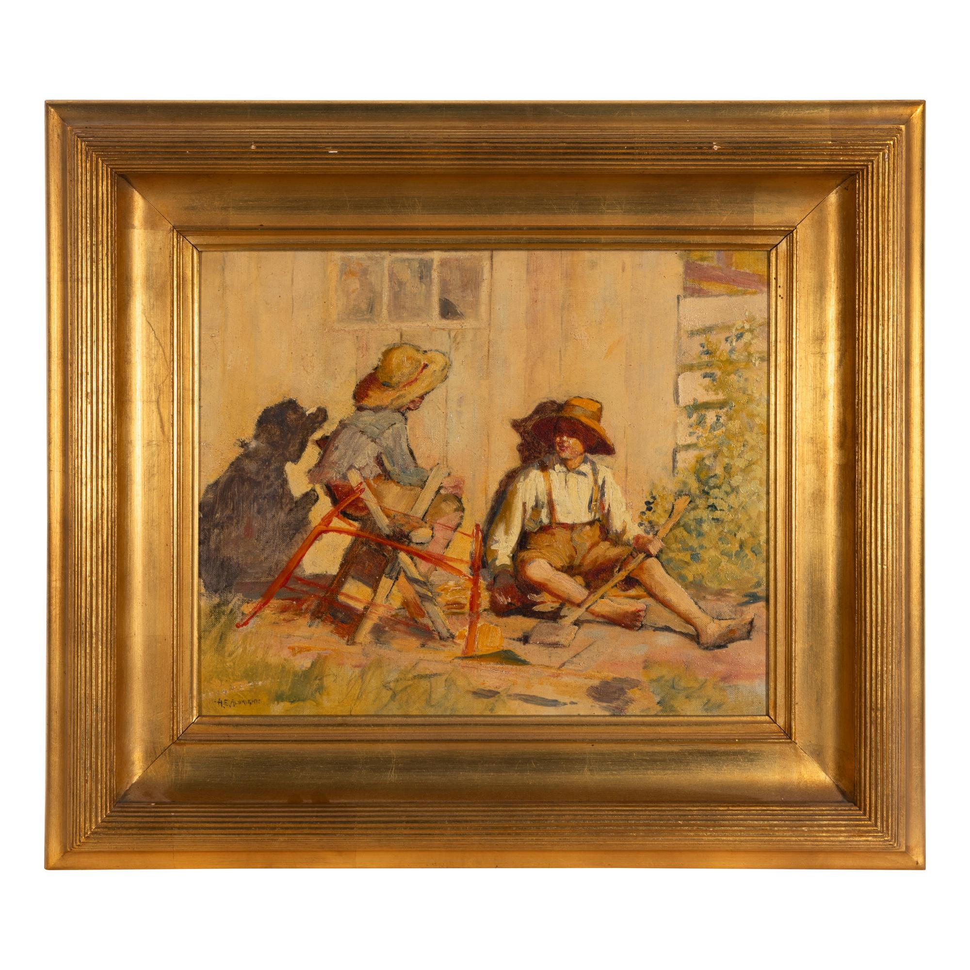 Adam Emory Albright (American, 1862–1957) — The Young Wood Cutters