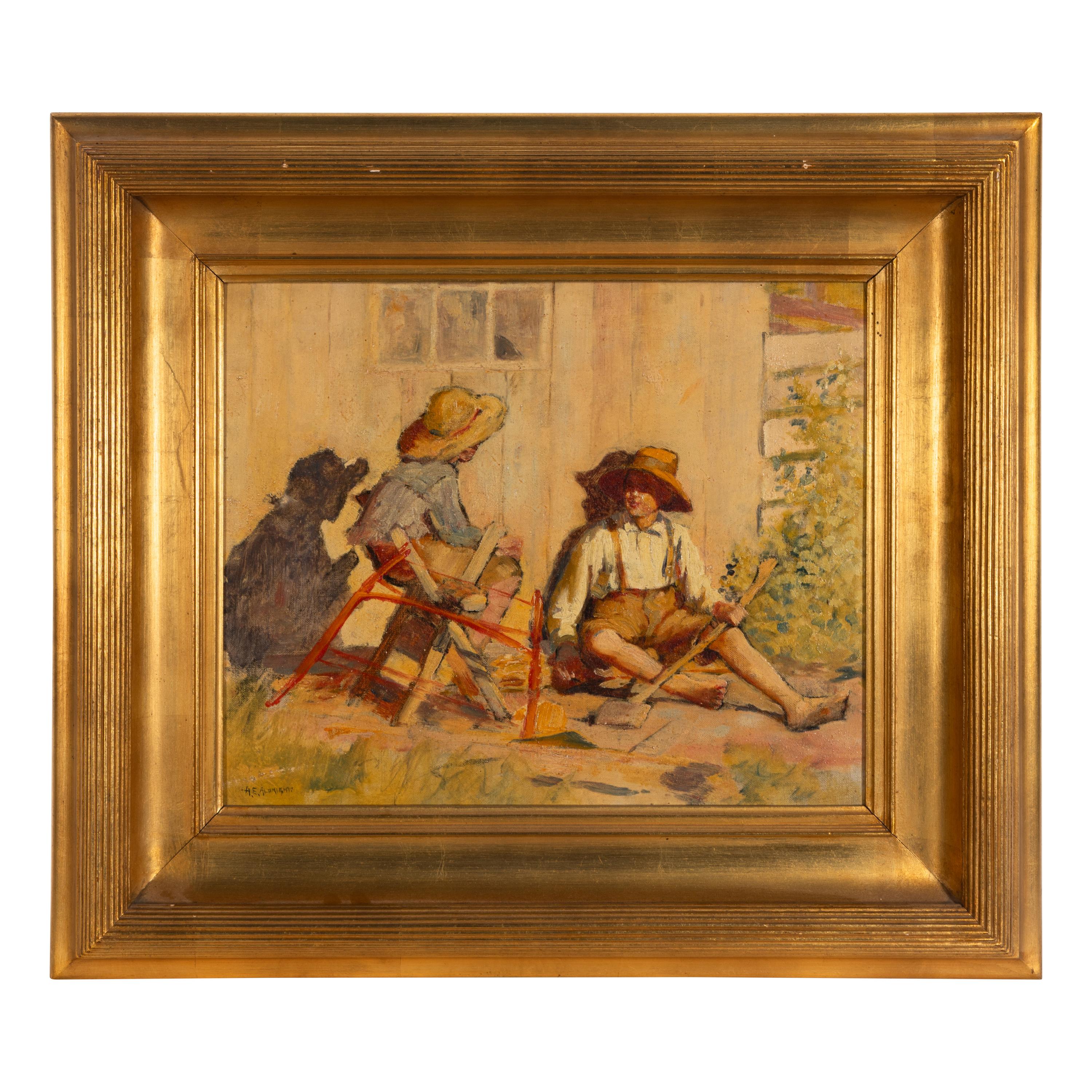 Adam Emory Albright (American, 1862–1957) — The Young Wood Cutters