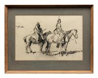Two Riders on Horseback