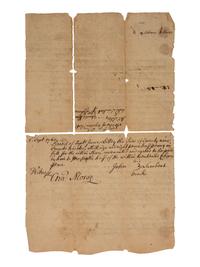 [FRENCH & INDIAN WAR] -- [PRIVATEERS]. A group of 5 documents associated with New York Privateer Captain James Lilley and the British ship he commanded during the French and Indian War, the Duke of Cumberland .