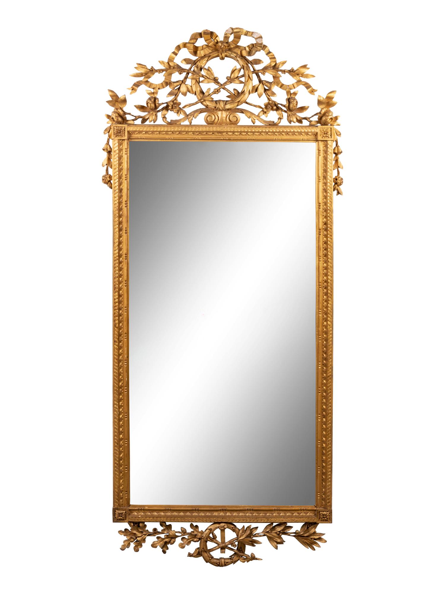 A Louis XVI Style Giltwood Mirror