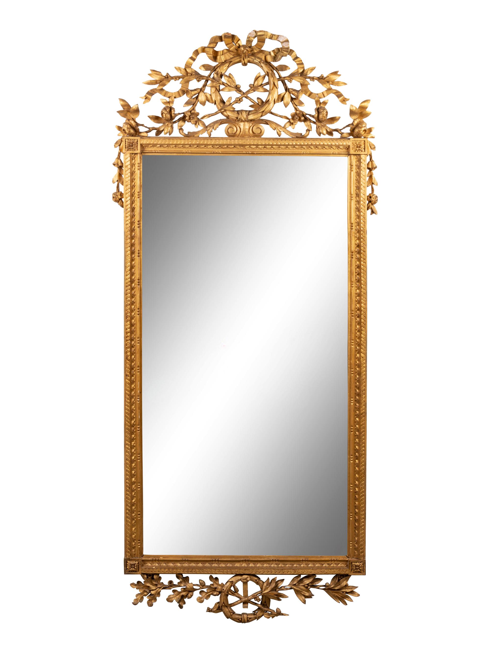 A Louis XVI Style Giltwood Mirror