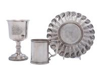 Three American Coin Silver Wares Including Two Military Presentation Cups