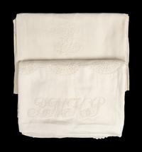 Two Sets of Palmer Family Sheets Embroidered with "BMHP" & "PP", 19th Century