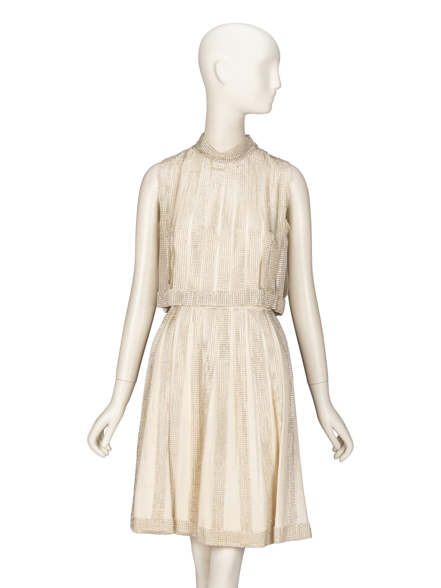 Travilla, Rhinestone-Embellished Cocktail Dress