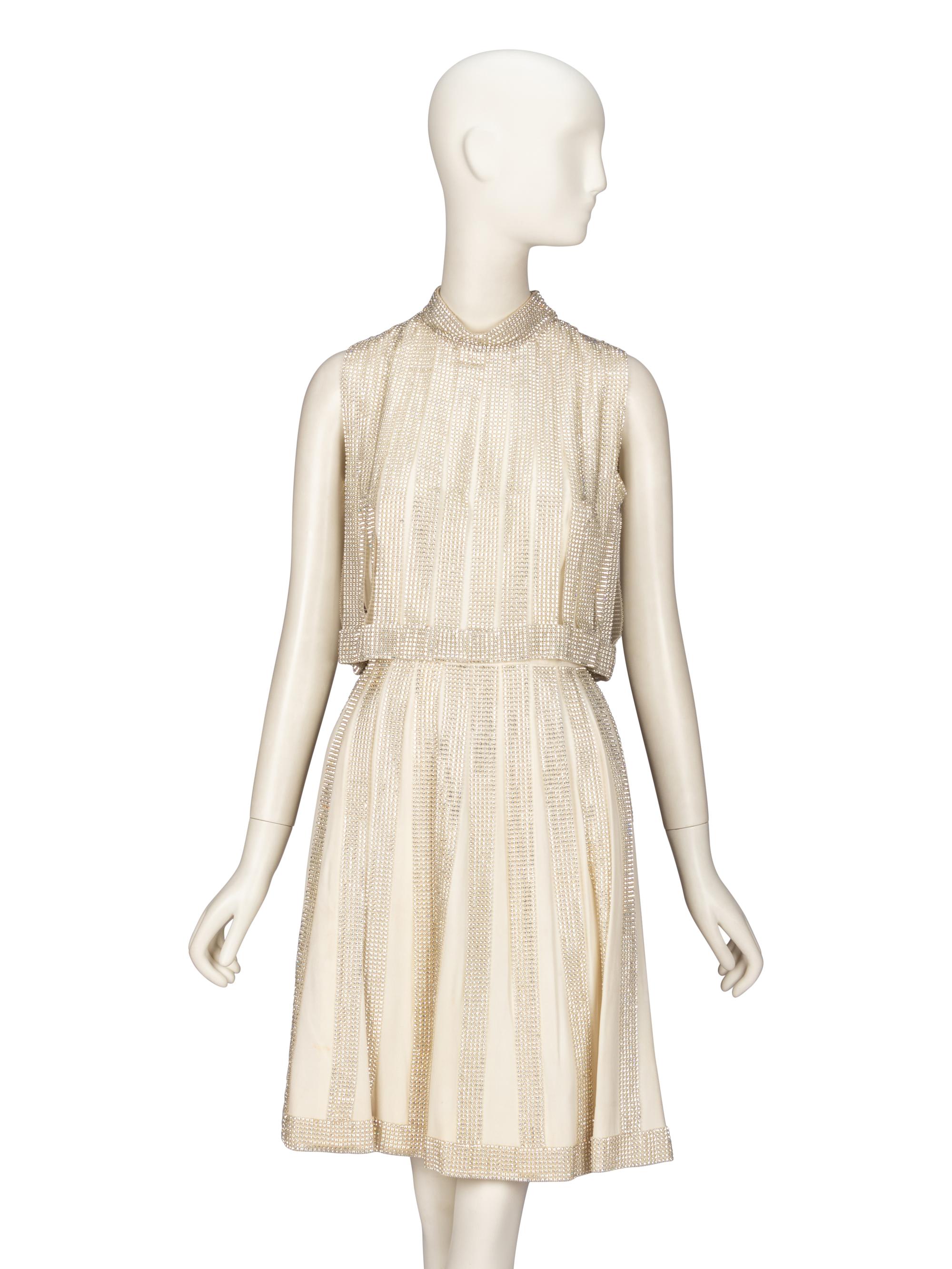 Travilla, Rhinestone-Embellished Cocktail Dress