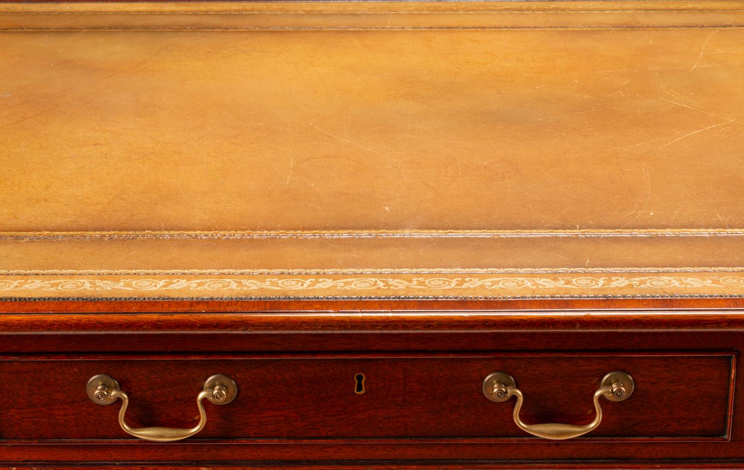 A George III Style Mahogany Partner's Desk