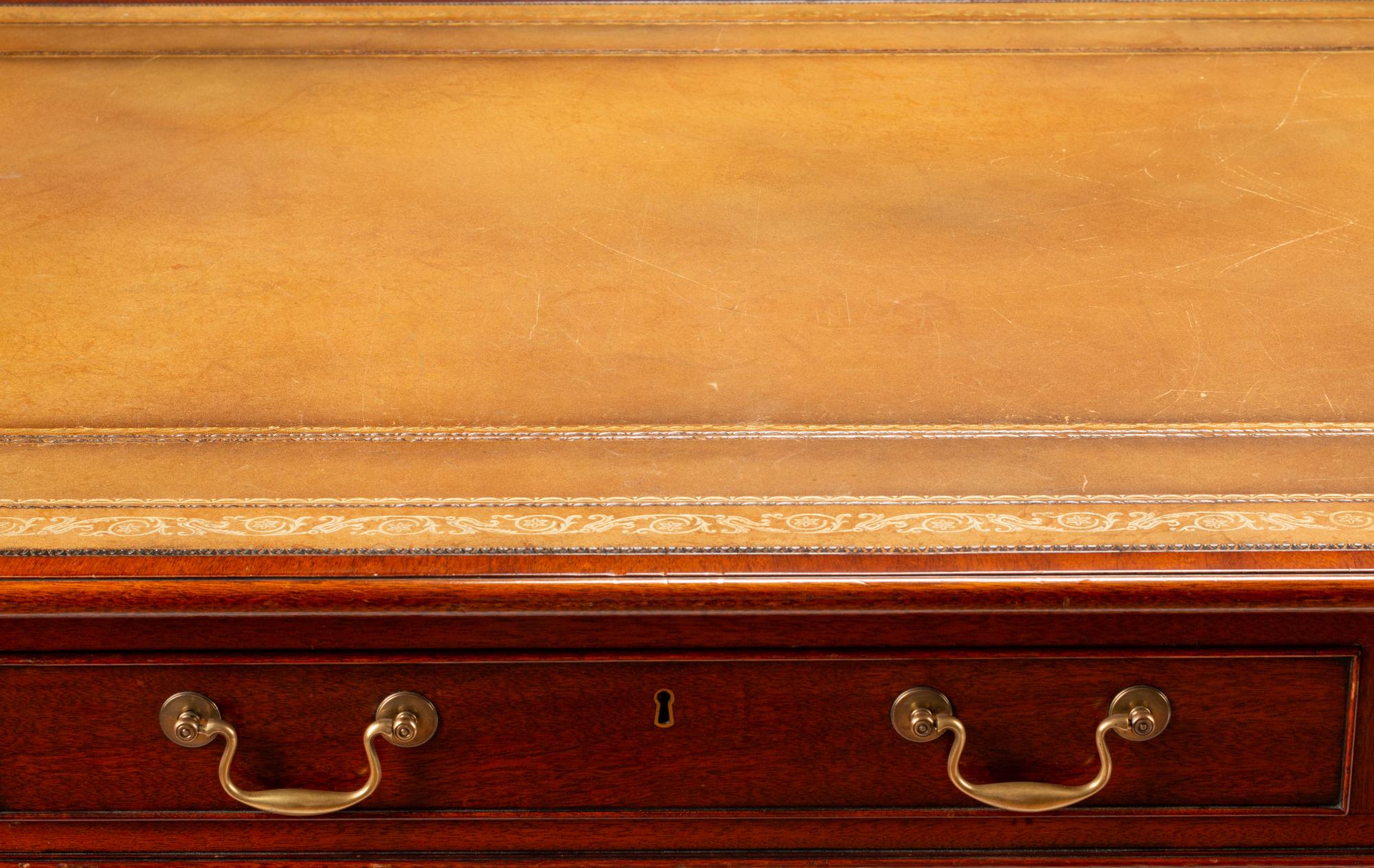 A George III Style Mahogany Partner's Desk