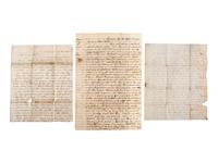 [WESTERN AMERICANA]. A group of 5 letters sent from Missouri and hand-carried along the Oregon Trail to Charles H. Burch (1828-1904), a "Pioneer of 1844" and one of Oregon's earliest settlers.