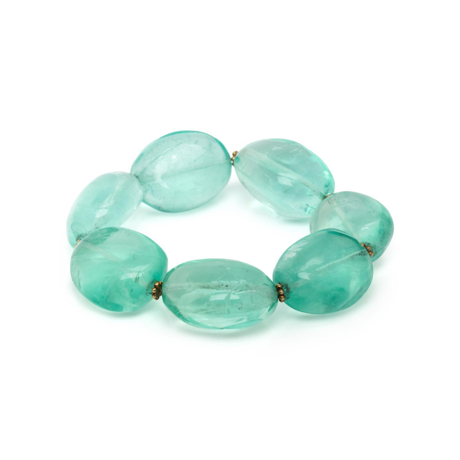 FLUORITE BEAD BRACELET