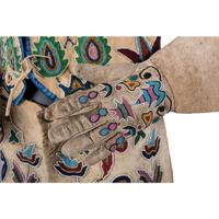 Apsáalooke (Crow) Beaded Hide Vest, Gauntlets, Pants, and Moccasins