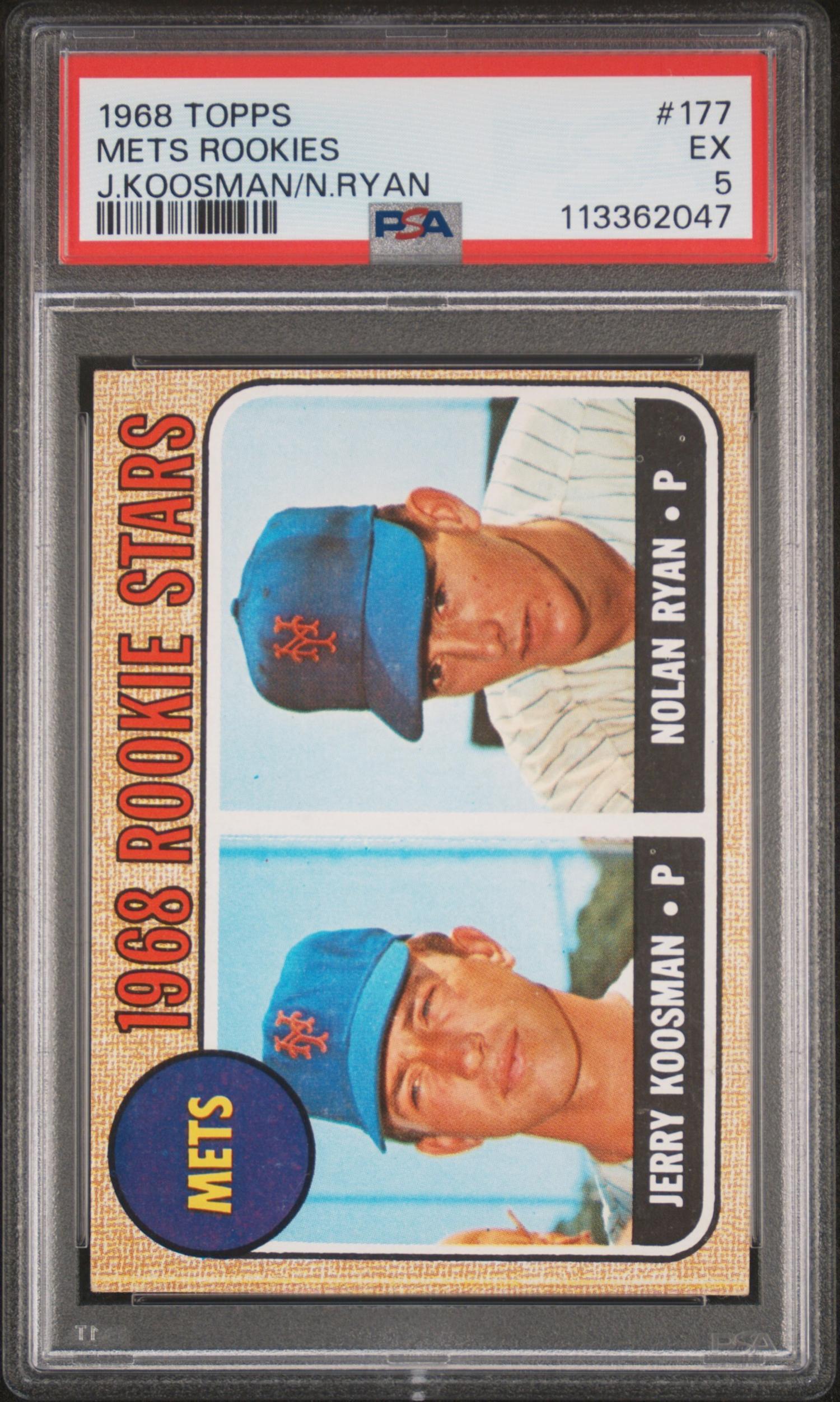 A 1968 Topps Nolan Ryan Rookie Baseball Card No. 177 (PSA 5 EX)