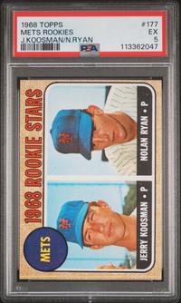 A 1968 Topps Nolan Ryan Rookie Baseball Card No. 177 (PSA 5 EX)