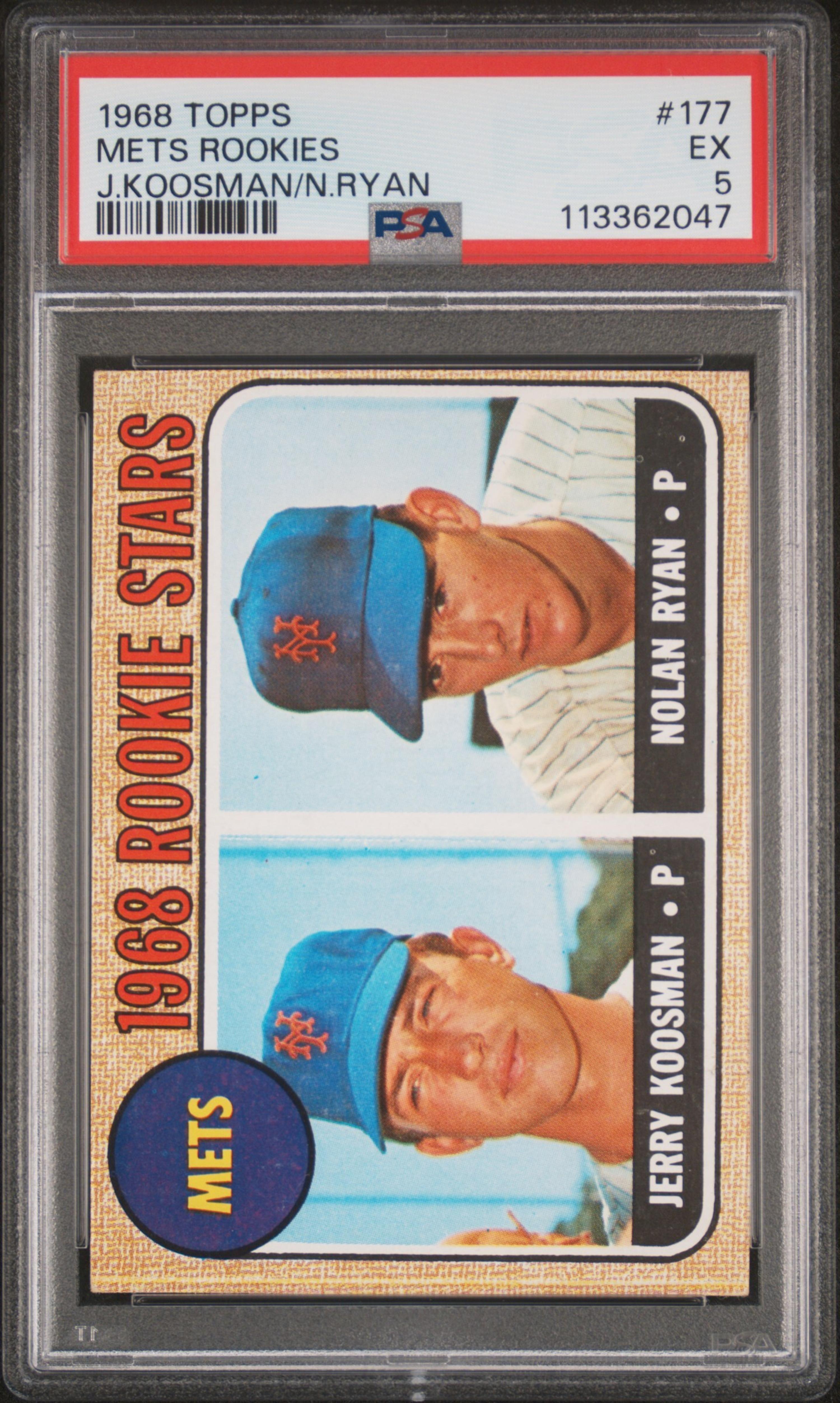 A 1968 Topps Nolan Ryan Rookie Baseball Card No. 177 (PSA 5 EX)