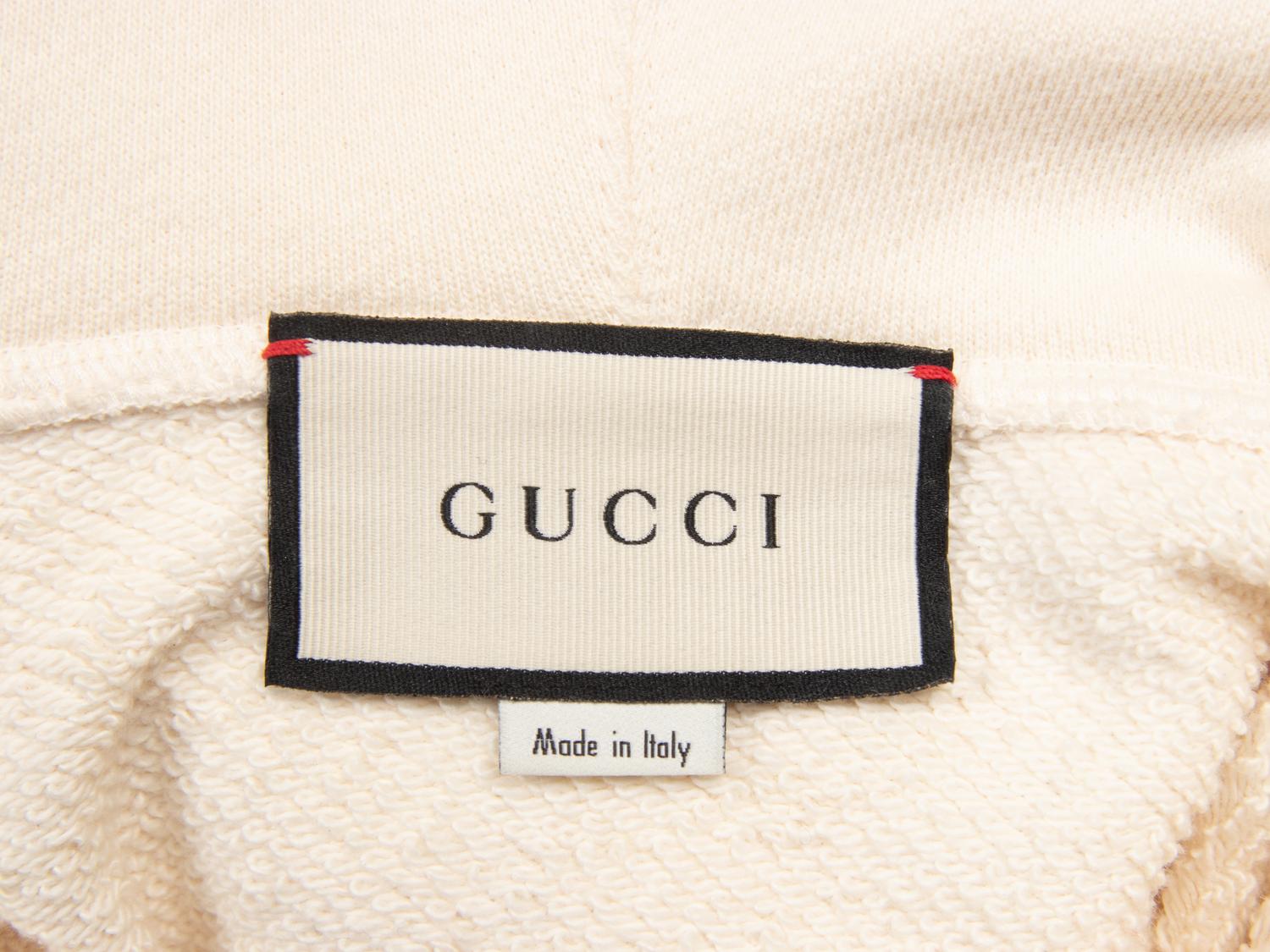 [ARO] GUCCI, EMBELLISHED LOGO HOODIE
