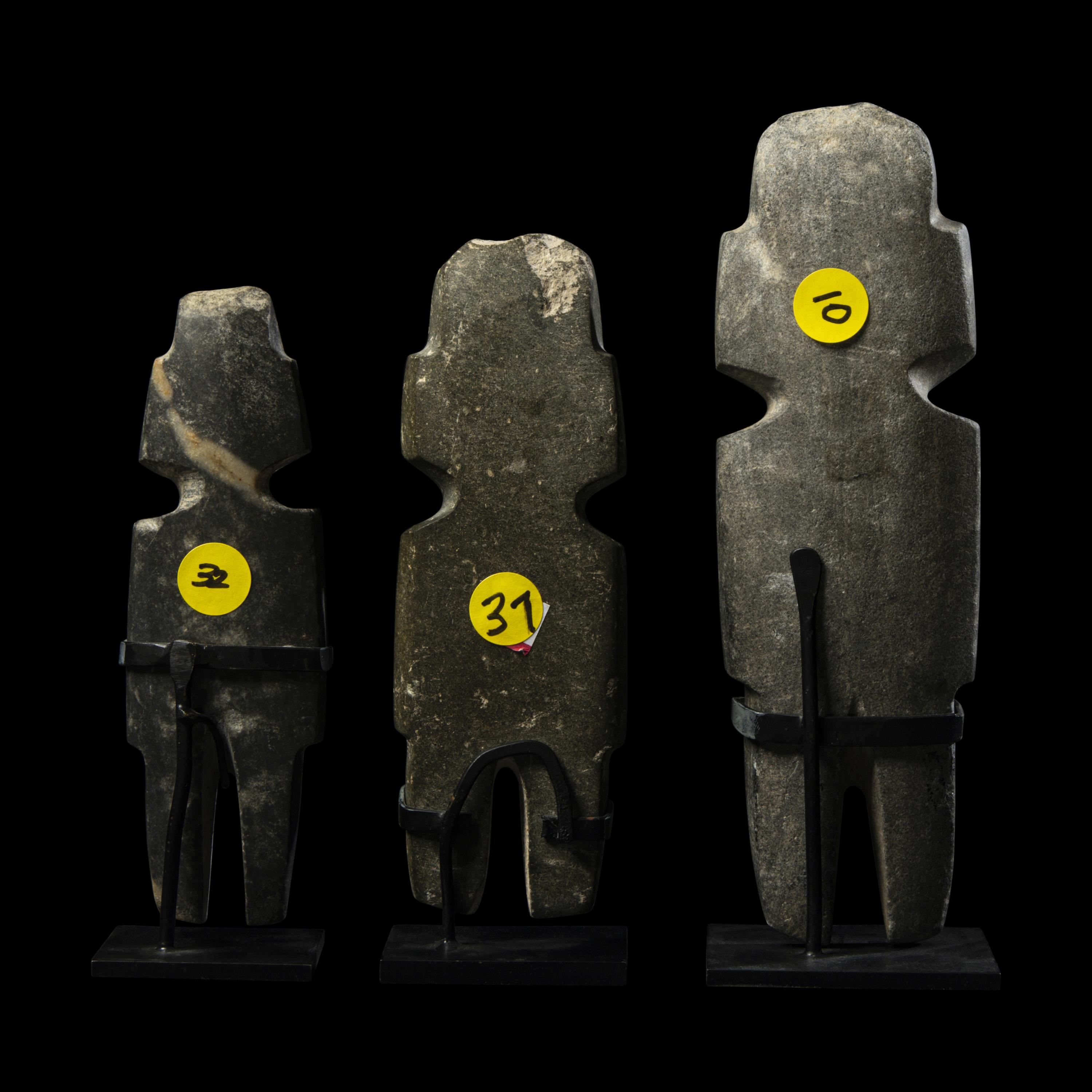 Three Mezcala Stone Standing Figures