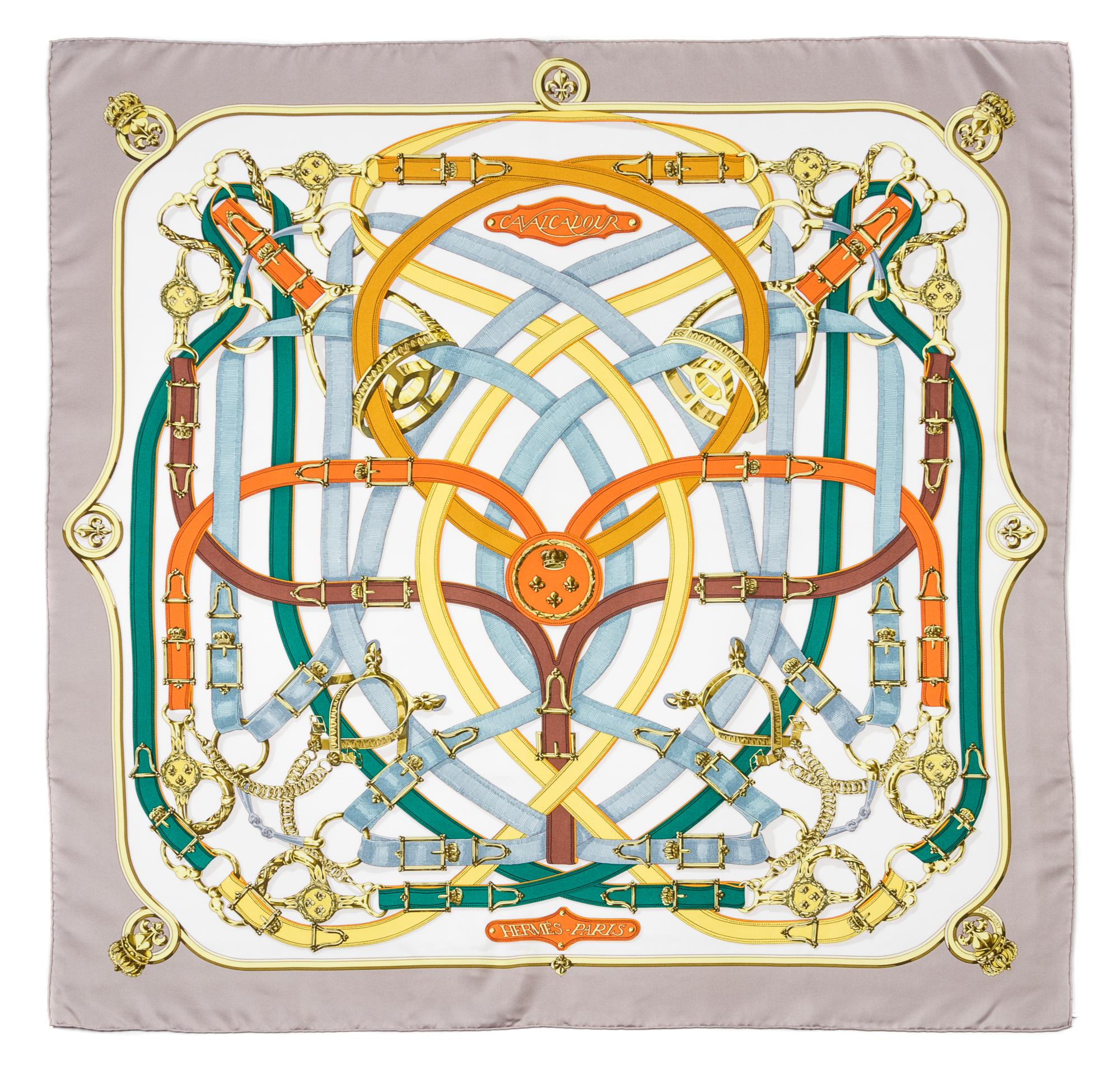 An Hermes 90cm Silk Scarf, 36"x36".