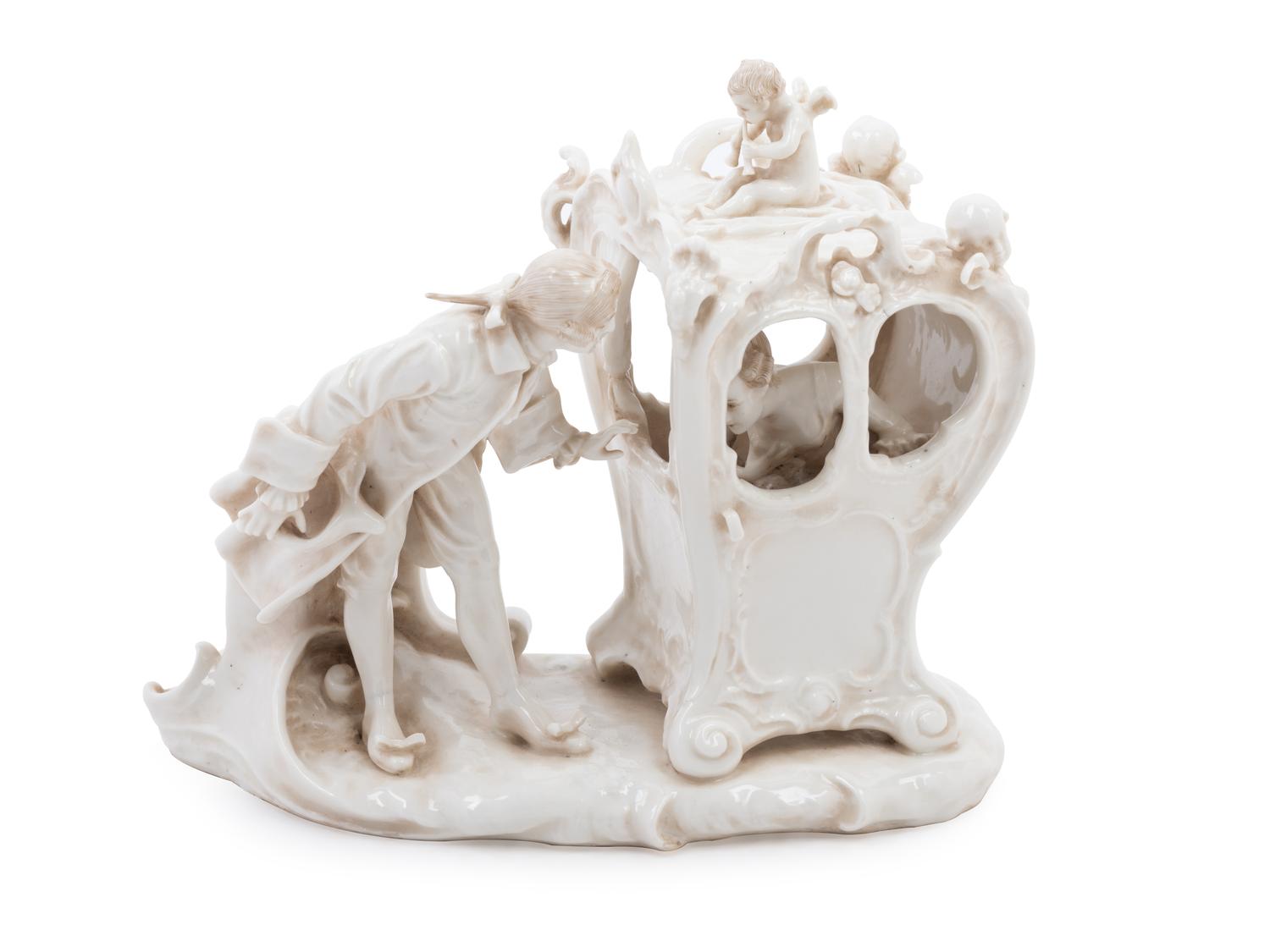 A Group of Seven White Porcelain Articles