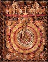 A Victorian Cut and Colored Straw and Wood Whimsey