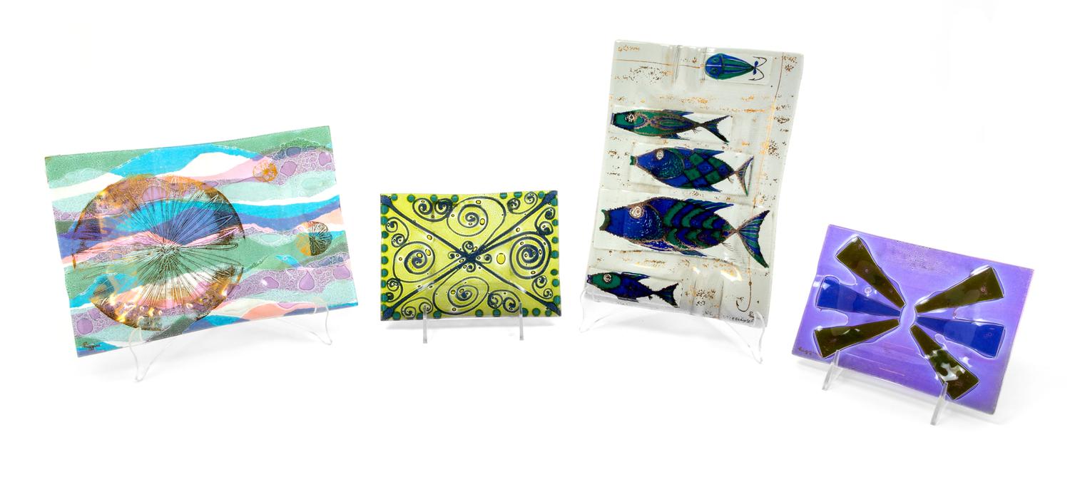 Michael and Frances Higgins, (American, 1098-1999 | 1912-2004), Collection of Four Rectangular Dishes
