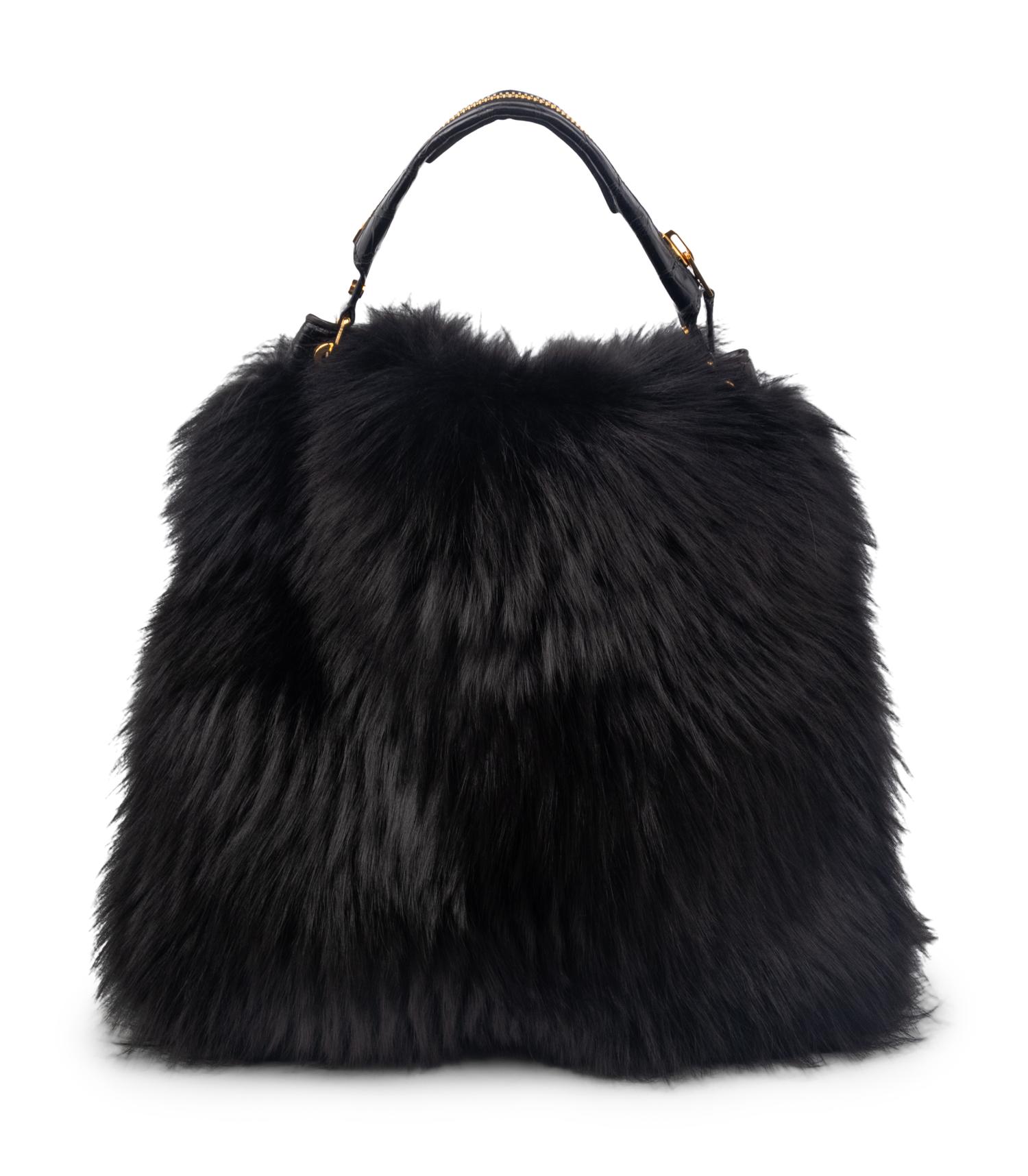 Tom Ford Fox Fur and Crocodile Handbag