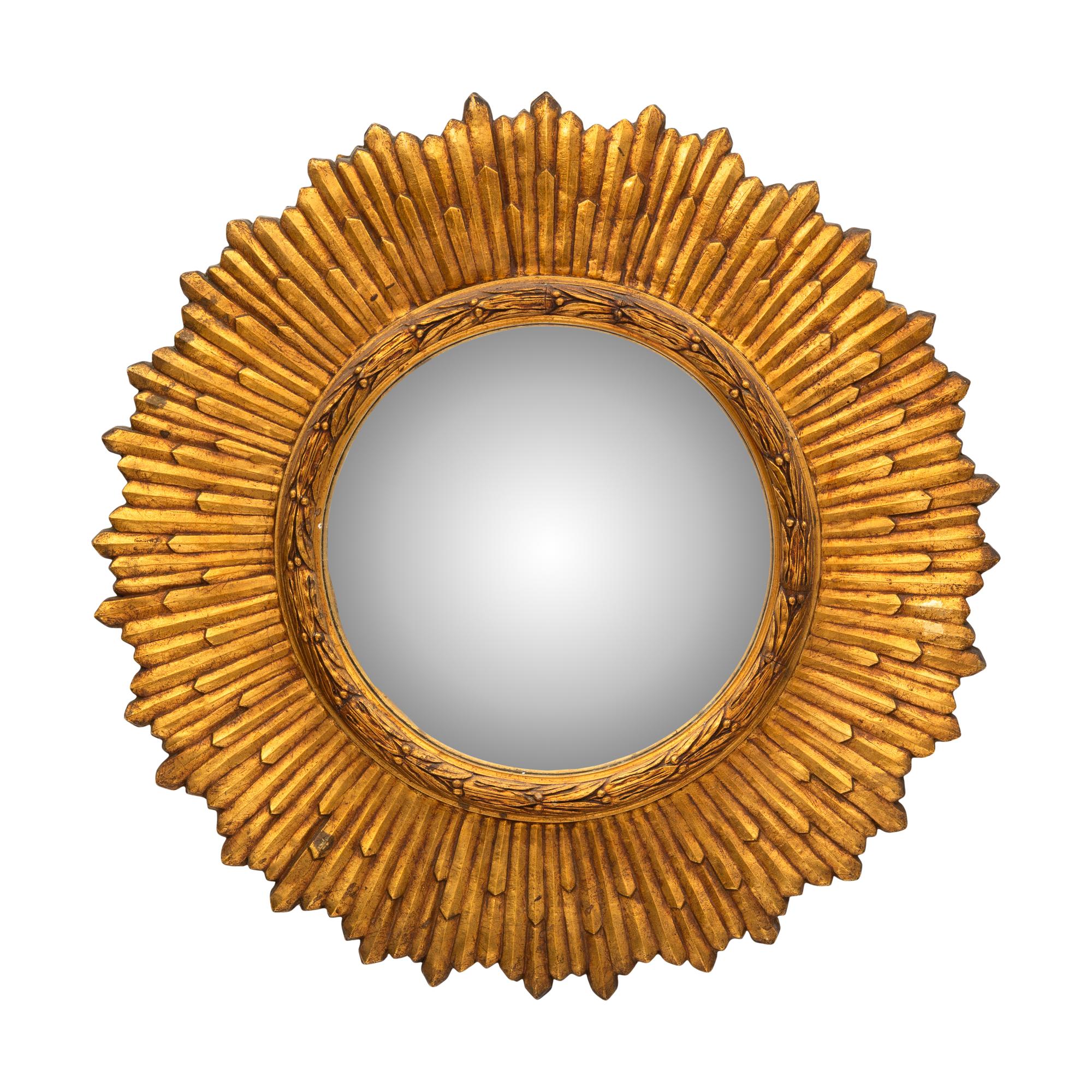 A Contemporary Giltwood Sunburst Mirror