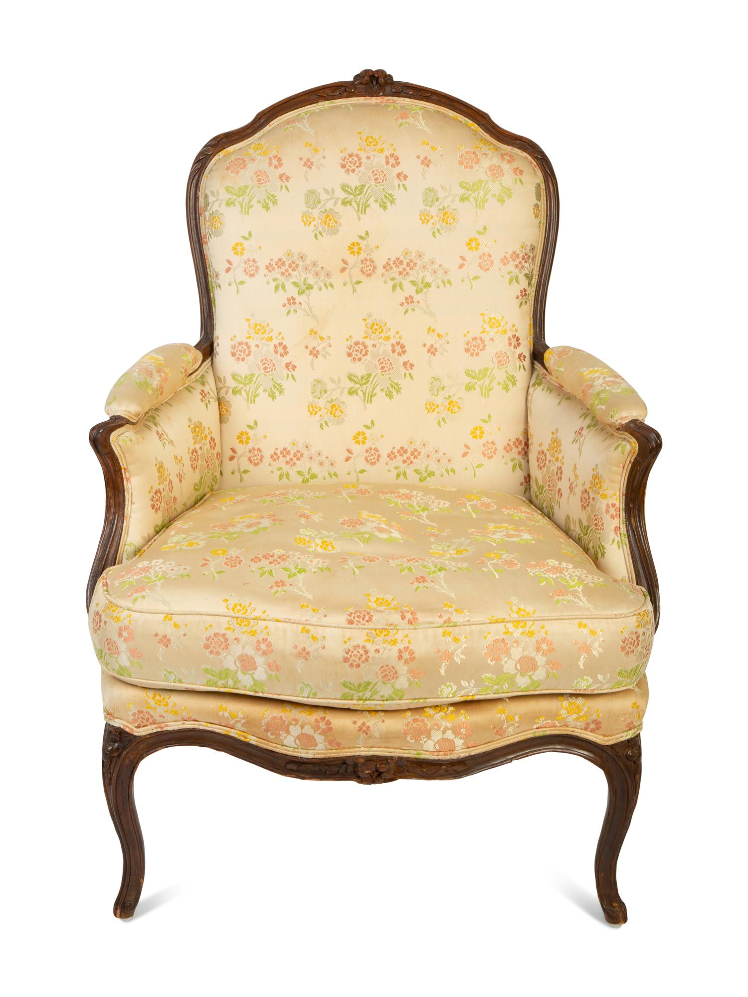 A Louis XV Carved Beechwood Bergere a La Reine — MID 18TH-CENTURY